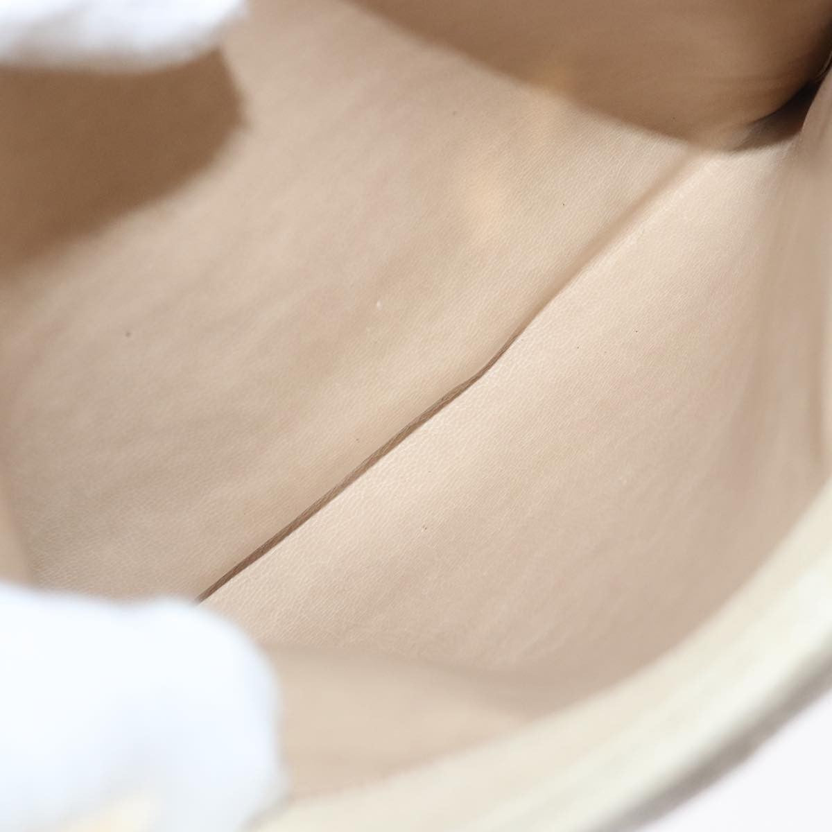 Chanel Vintage Slit Pocket Shoulder Bag Quilted Caviar, BEIGE, LEATHER, Shoulder bag