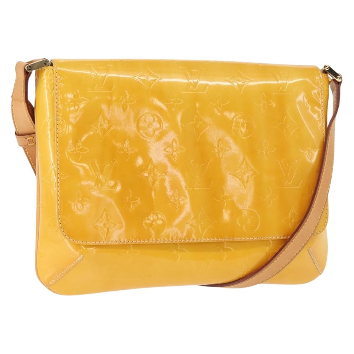 Louis Vuitton Thompson Street Handbag Monogram Vernis, YELLOW, PATENT_LEATHER, Shoulder bag