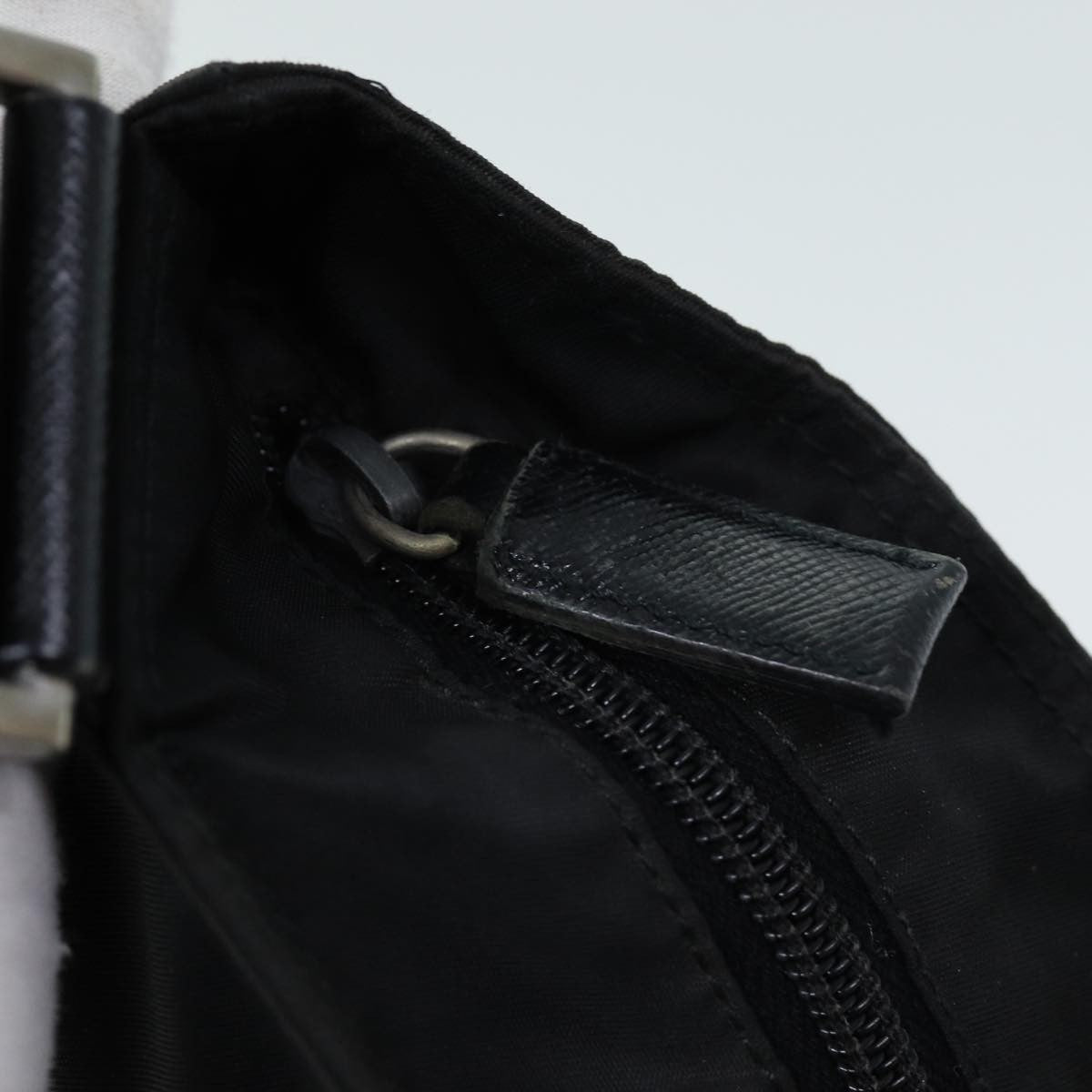 Prada Flat Messenger Bag Tessuto, BLACK, NYLON, Shoulder bag