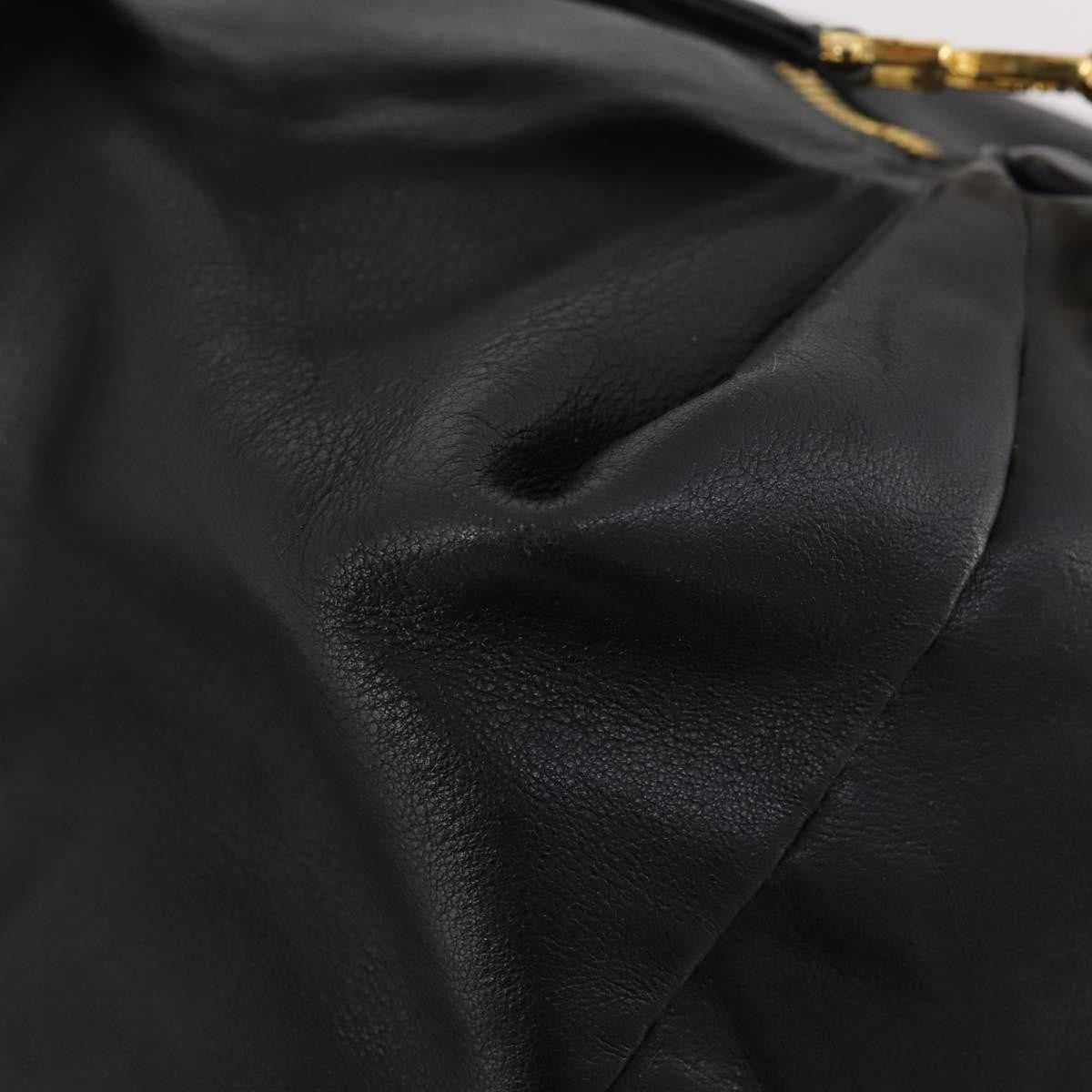 Versace Vintage Shoulder Bag Leather, BLACK, LEATHER, Shoulder bag