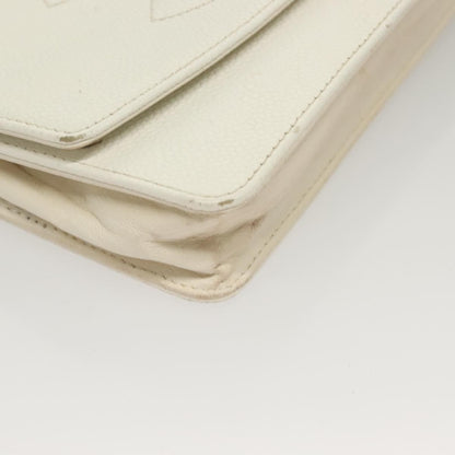 Chanel Vintage Timeless Wallet on Chain Caviar, WHITE, LEATHER, Clutche & pouche