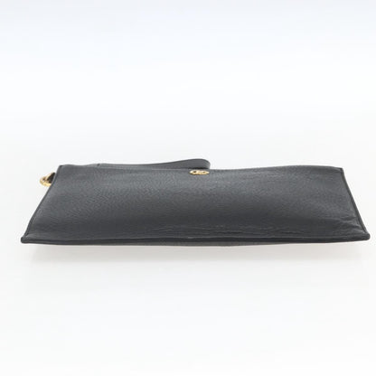 Gucci GG Marmont Pouch Leather, Black, Leather, Clutch
