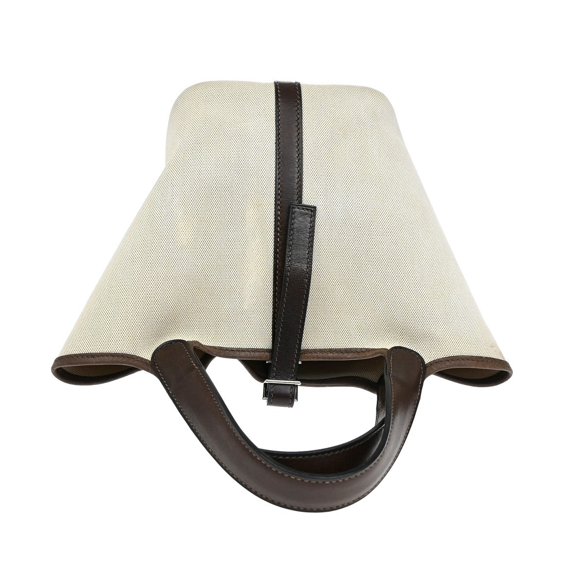Hermes Picotin Bag Toile and Leather, Beige, Canvas, Bag