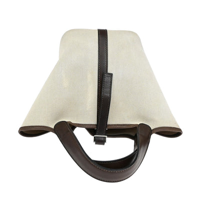 Hermes Picotin Bag Toile and Leather, Beige, Canvas, Bag