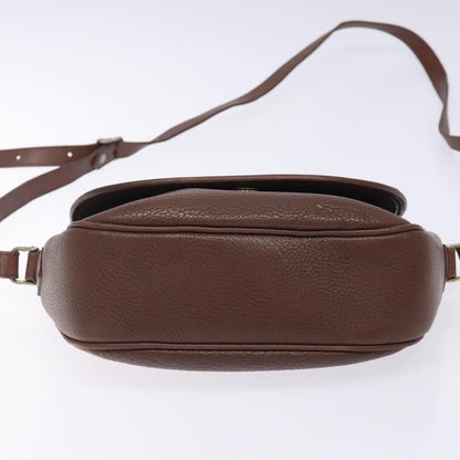 Burberry Flap Shoulder Bag Leather, BROWN, LEATHER, Shoulder bag
