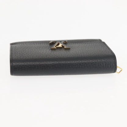 Louis Vuitton Capucines Compact wallet Leather, BLACK, LEATHER, Wallets