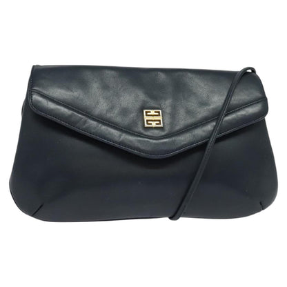 Givenchy Vintage 4G shoulder bag Leather, NAVY, LEATHER, Shoulder bag