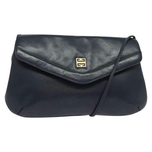 Givenchy Vintage 4G shoulder bag Leather, NAVY, LEATHER, Shoulder bag