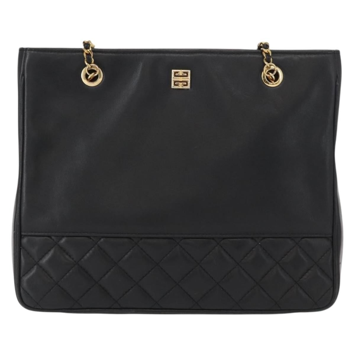 Givenchy Vintage 4G shoulder bag Leather, BLACK, LEATHER, Shoulder bag
