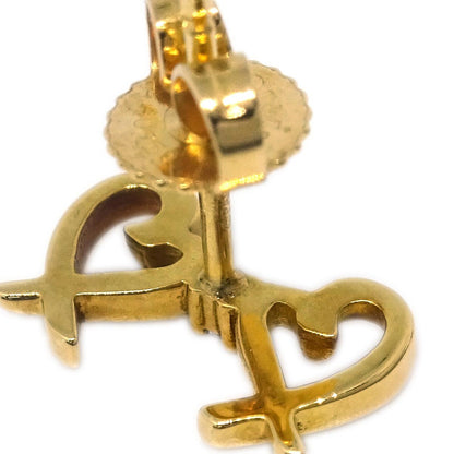 Tiffany & Co. Paloma Picasso Double Loving Heart Earrings 18K Yellow Gold with Diamonds, GOLD, YELLOW_GOLD, Earrings