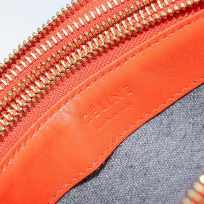 Celine Trio Crossbody Bag Leather, ORANGE, LEATHER, Shoulder bag