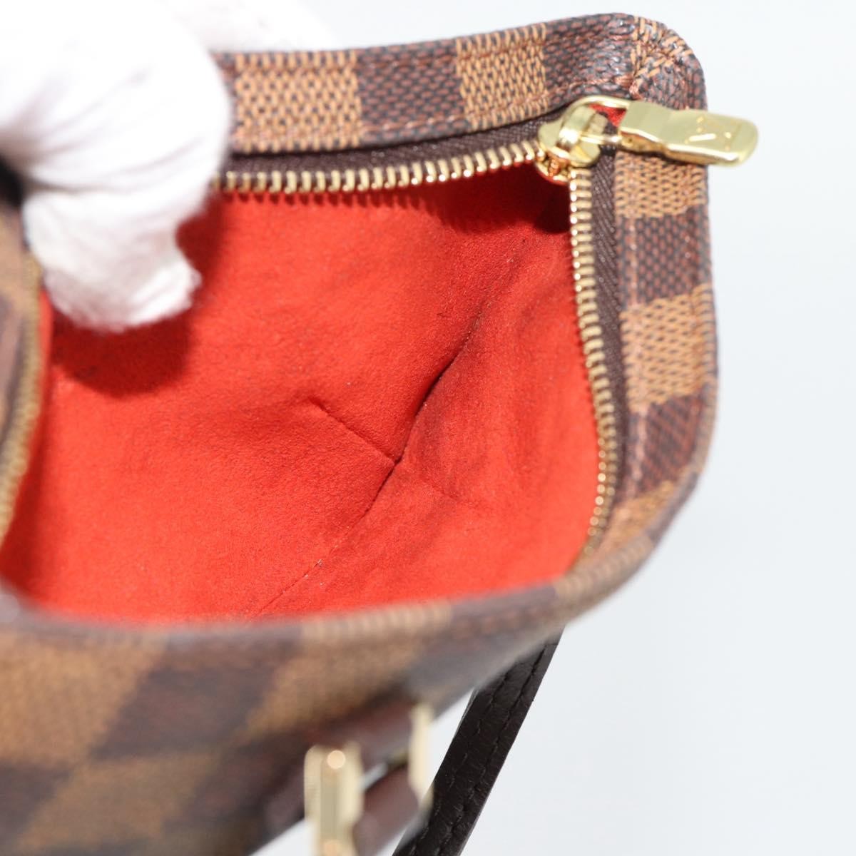 Louis Vuitton Manosque Pochette Damier, Brown, Canvas, Clutch