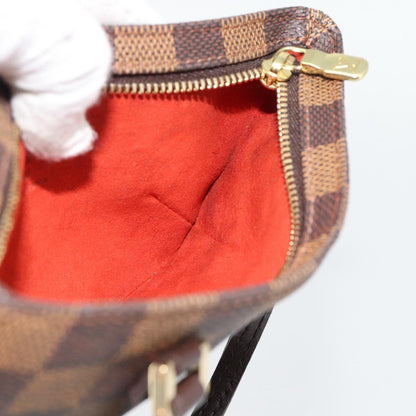 Louis Vuitton Manosque Pochette Damier, Brown, Canvas, Clutch