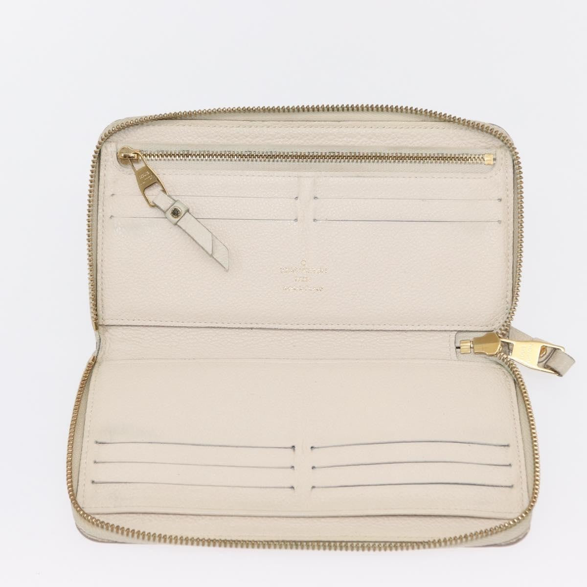 Louis Vuitton Zippy Wallet NM Leather Empreinte, WHITE, LEATHER, Wallets