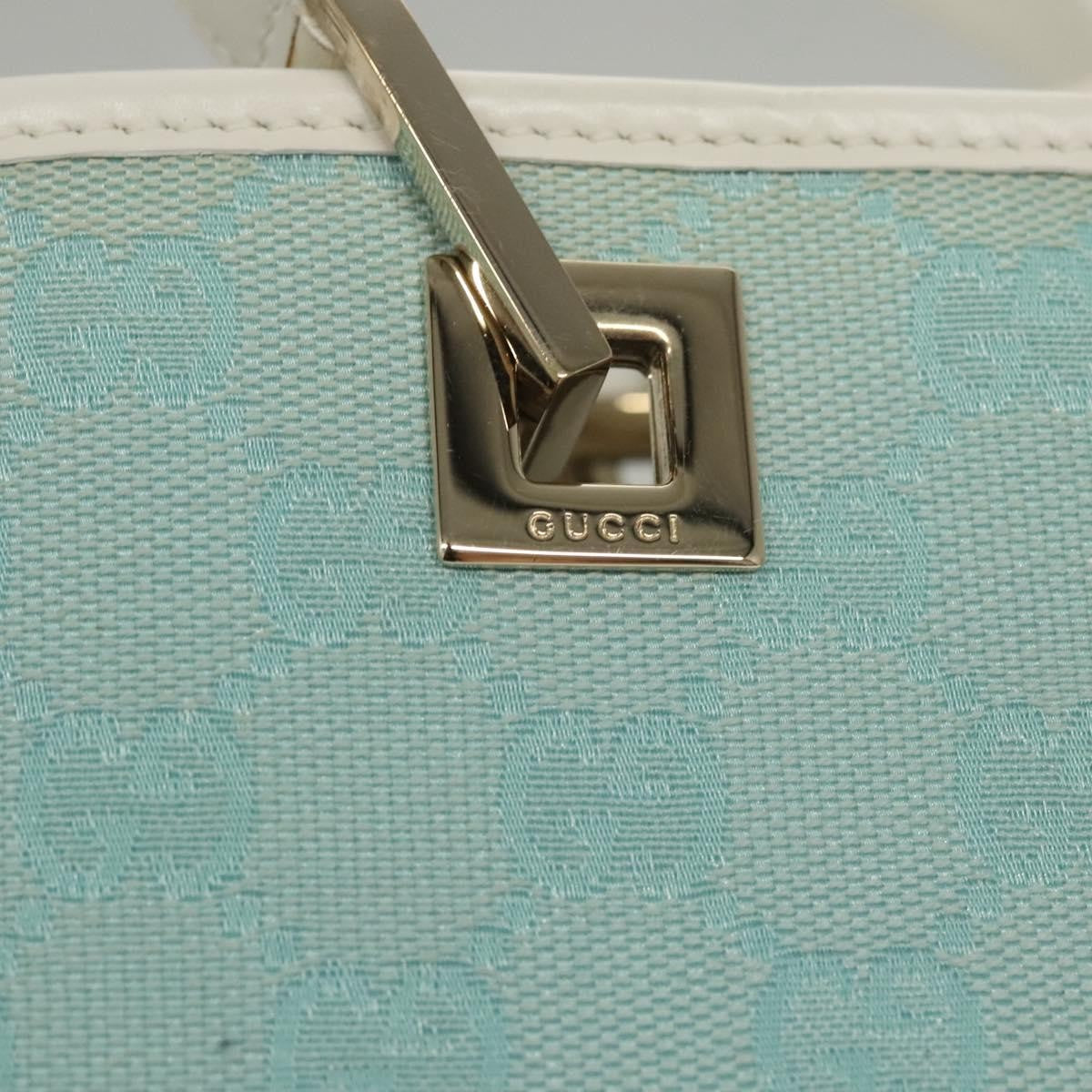Gucci Vintage Bucket Shopping Tote GG Canvas, BLUE, CANVAS, Tote bag