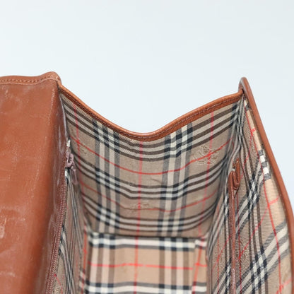 Burberry Vintage Handbag Leather, BROWN, LEATHER, Handbag