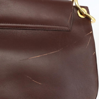 Prada Vintage Shoulder Bag Leather, BROWN, LEATHER, Shoulder bag
