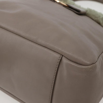 Salvatore Ferragamo Vala Leather, BEIGE, LEATHER, Handbag