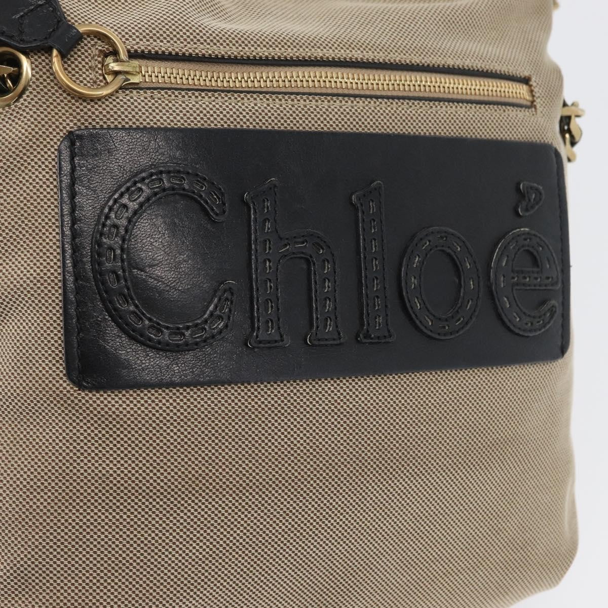 Chloe Vintage Shoulder Bag Canvas, BEIGE, CANVAS, Shoulder bag