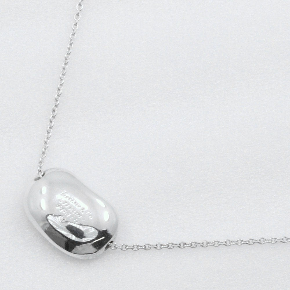 Tiffany & Co. Elsa Peretti Bean Pendant Necklace Sterling Silver, SILVER, SILVER, Necklace