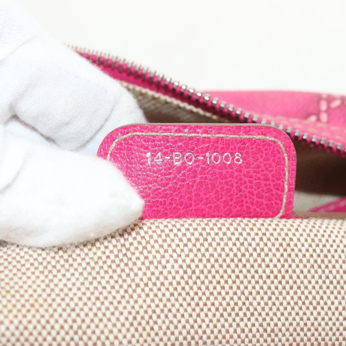 Christian Dior Cannage Handbag Canvas, PINK, CANVAS, Handbag