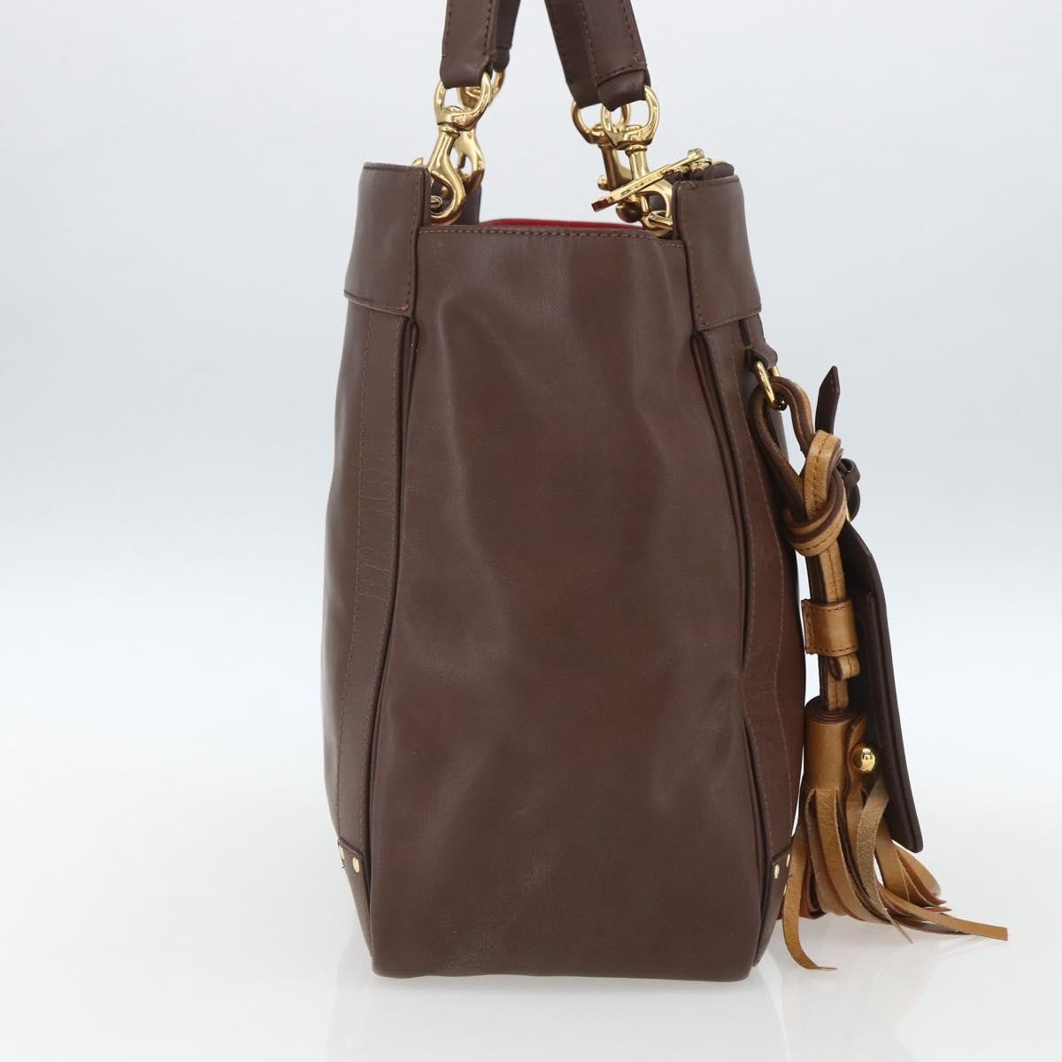 Chloe Eden Tote bag Leather, BROWN, LEATHER, Tote bag