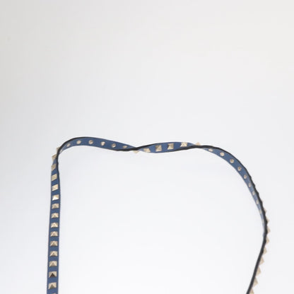 Valentino Garavani Rockstud Camera Crossbody Bag Leather, BLUE, LEATHER, Clutche & pouche