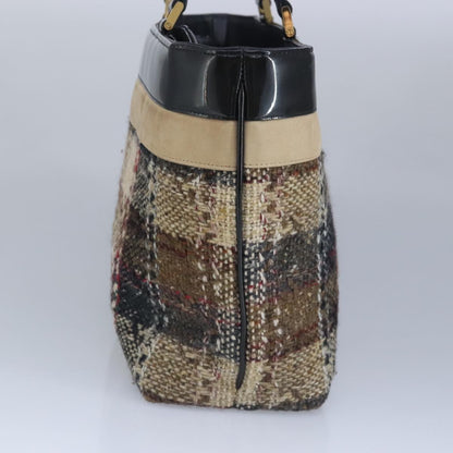 Burberry Vintage tote bag Wool, BEIGE, WOOL, Tote bag