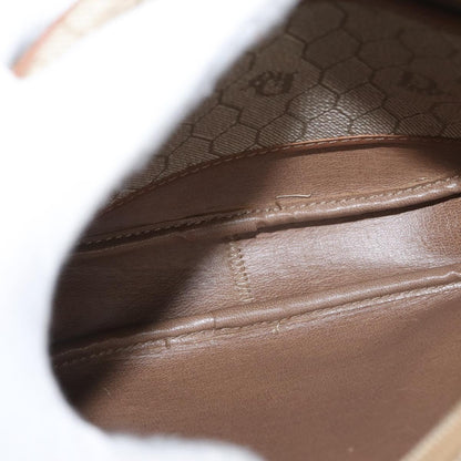 Christian Dior Vintage Honeycomb Shoulder Bag Canvas and Leather, BEIGE, CANVAS, Shoulder bag