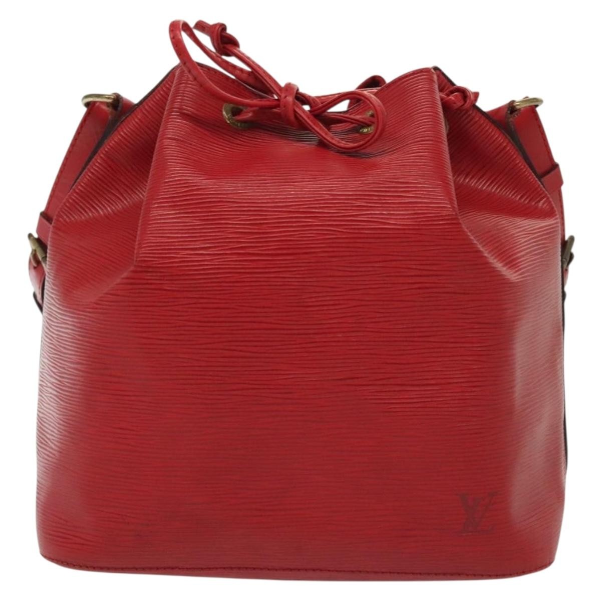 Louis Vuitton Petit Noe Handbag Epi Leather, RED, LEATHER, Shoulder bag
