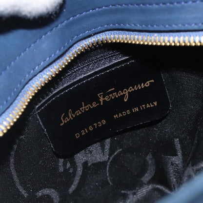 Salvatore Ferragamo Vala Handbag Suede, BLUE, SUEDE, Handbag
