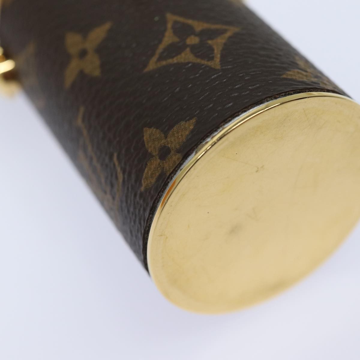 Louis Vuitton Lipstick Case on Chain Monogram Canvas, BROWN, CANVAS, Clutche & pouche