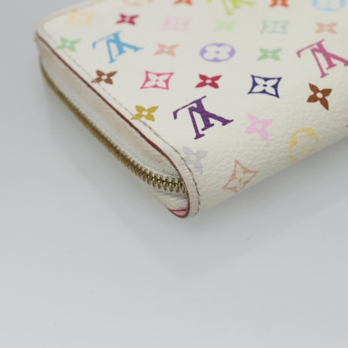 Louis Vuitton Porte-Monnaie Zippy Wallet Monogram Multicolor, White, Canvas, Wallet