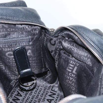 Chanel Chocolate Bar Shoulder Bag Calfskin, BLACK, LEATHER, Shoulder bag