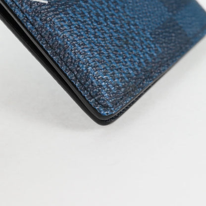 Louis Vuitton Graphite Card Case Monogram Damier, BLUE, CANVAS, Card Holders