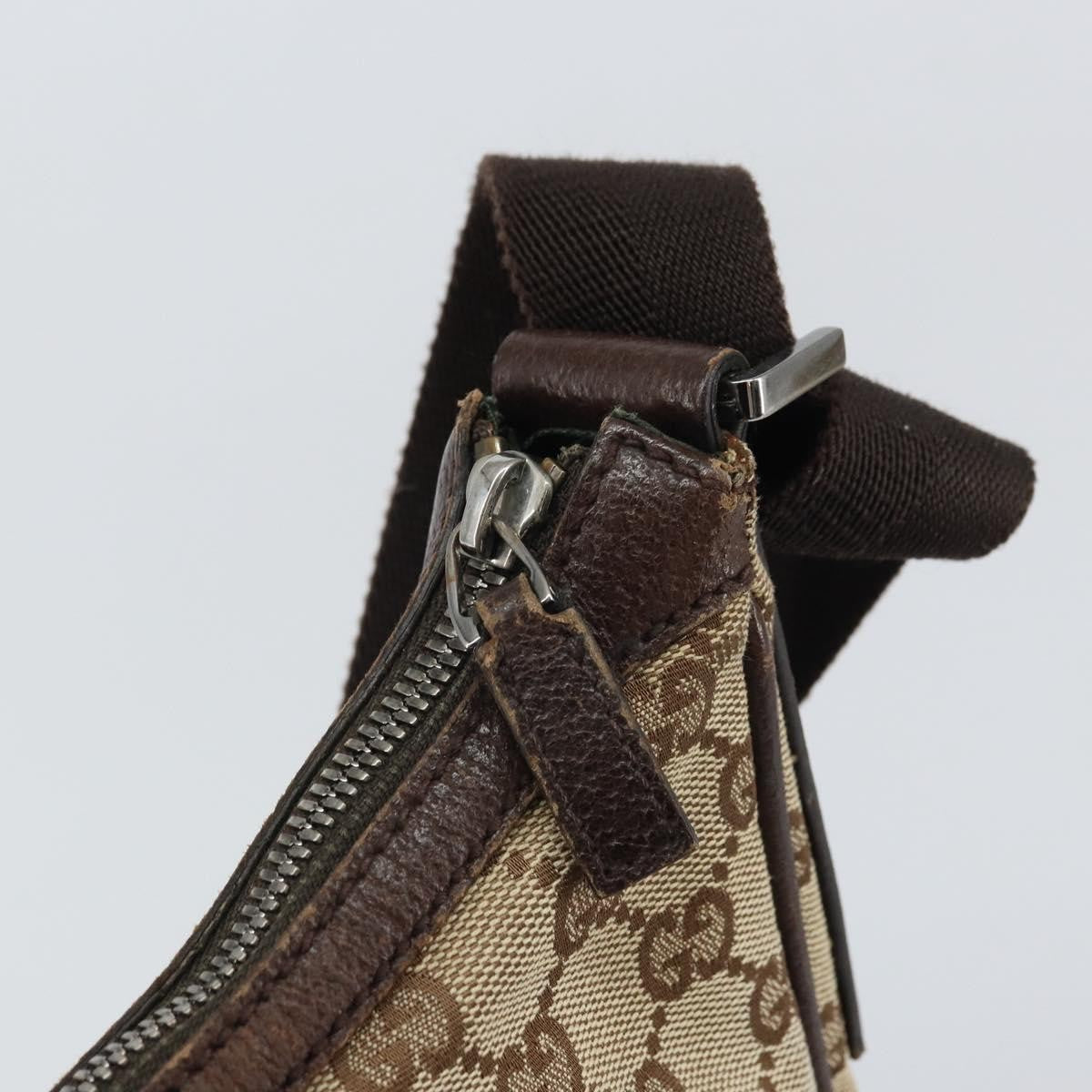 Gucci Vintage Shoulder Bag GG Canvas and Leather, BEIGE, CANVAS, Shoulder bag
