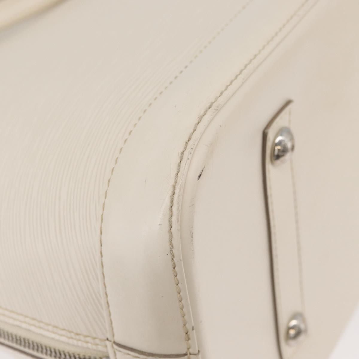 Louis Vuitton Alma Handbag Epi Leather, White, Leather, Handbag