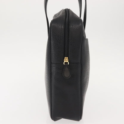 Christian Dior Vintage CD Handbag Leather, BLACK, LEATHER, Briefcase
