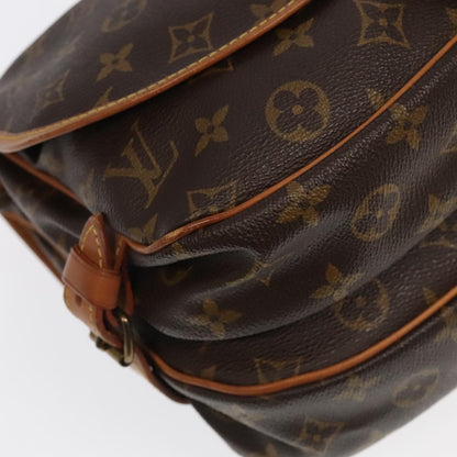 Louis Vuitton Saumur Handbag Monogram Canvas, BROWN, CANVAS, Handbag