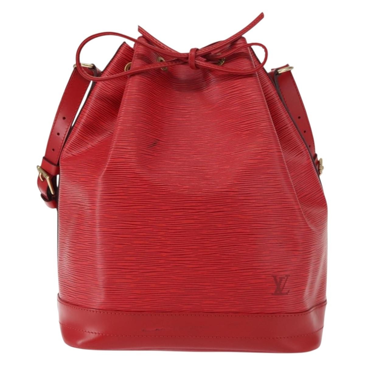 Louis Vuitton Noe Handbag Epi leather, RED, LEATHER, Shoulder bag
