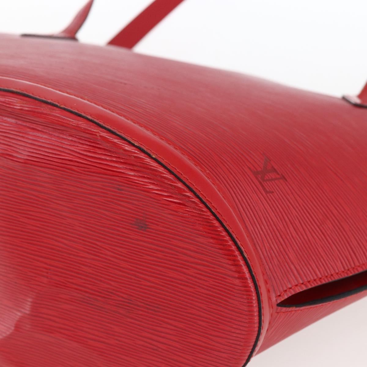 Louis Vuitton Saint Jacques Handbag Epi Leather, RED, LEATHER, Shoulder bag