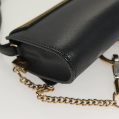 Chloe Faye Shoulder Bag Leather and Suede, NAVY, LEATHER, Shoulder bag