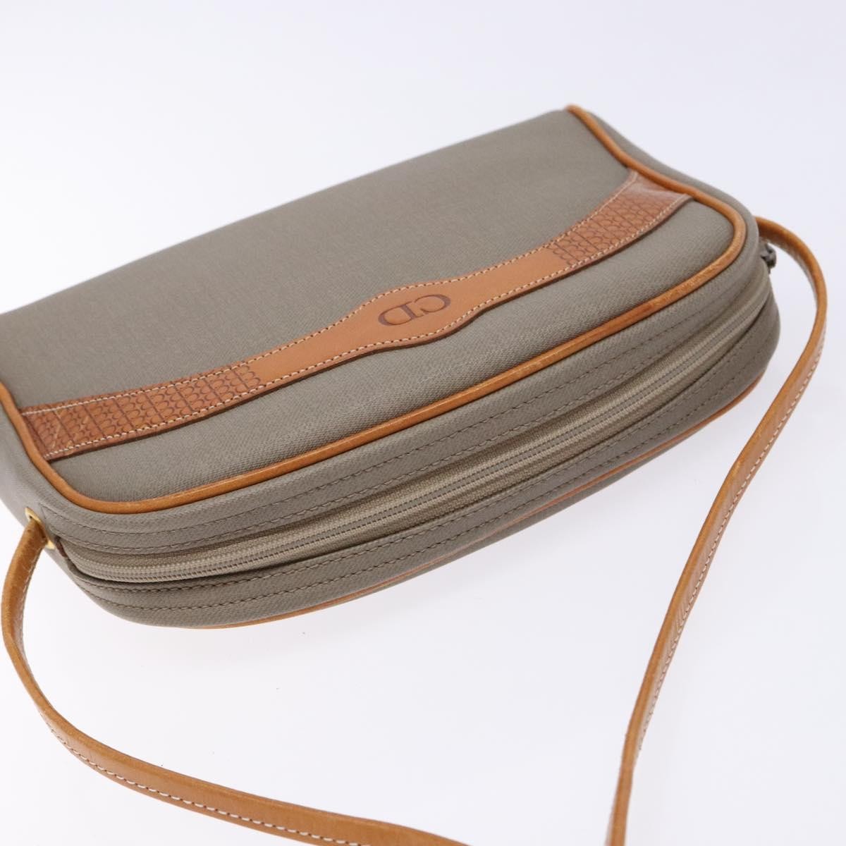 Christian Dior CD Shoulder bag Leather, GRAY, LEATHER, Shoulder bag