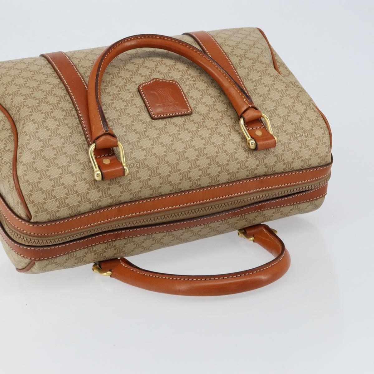 Celine Macadam Handbag Macadam with leather, BEIGE, PVC, Handbag