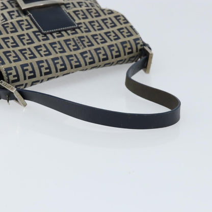 Fendi Mamma Baguette Shoulder Bag Canvas, NAVY, CANVAS, Shoulder bag