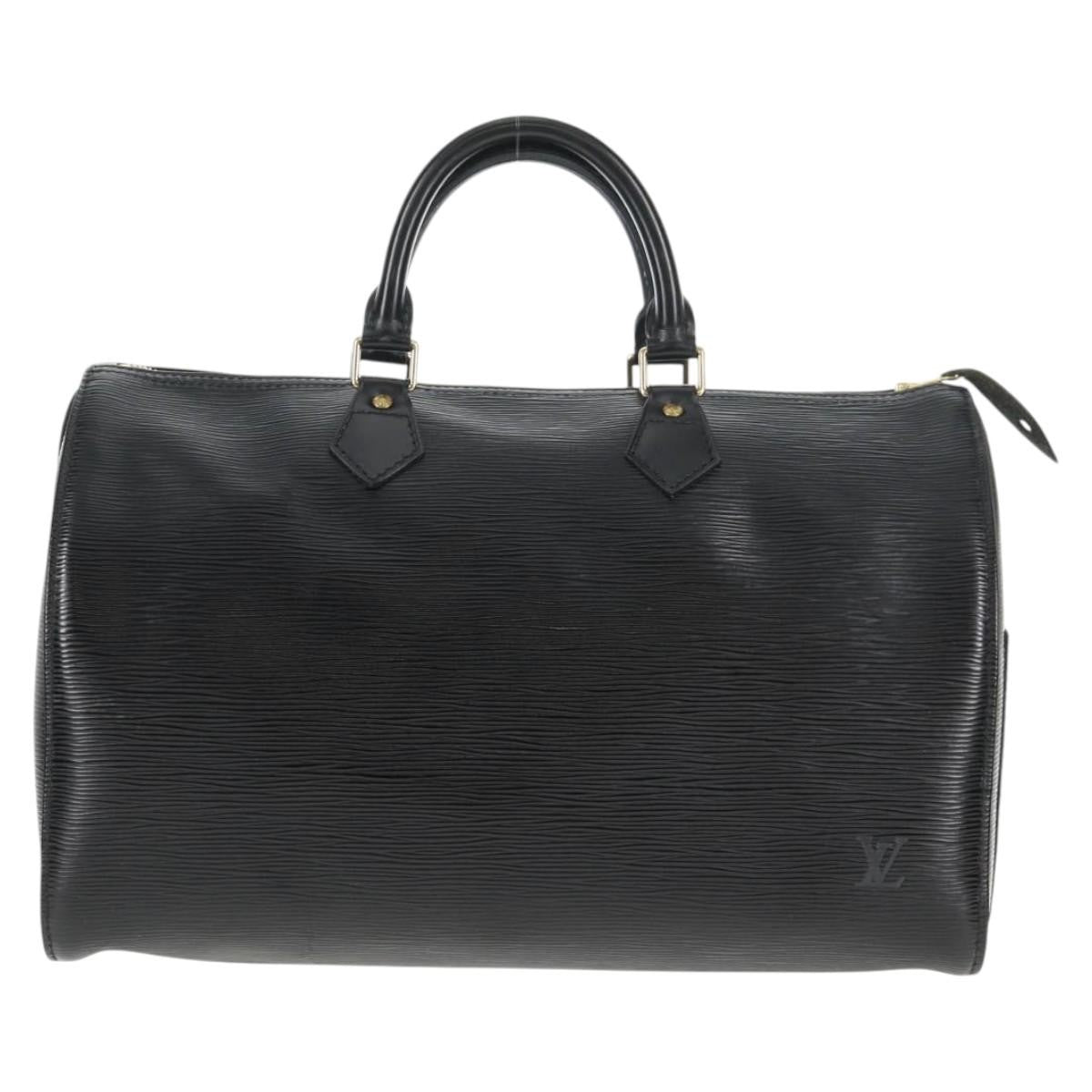 Louis Vuitton Speedy Handbag Epi Leather, BLACK, LEATHER, Handbag