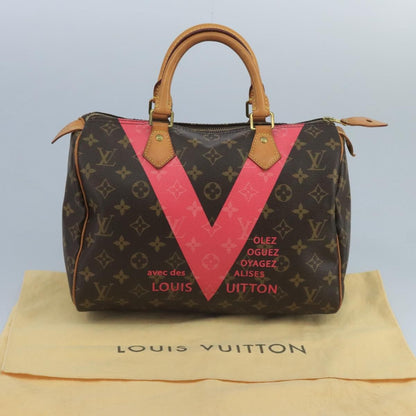 Louis Vuitton Speedy Handbag Limited Edition V Monogram Canvas, BROWN, CANVAS, Handbag