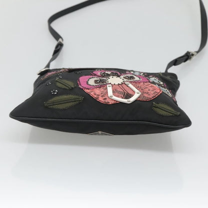 Prada Flat Crossbody Bag Tessuto, BLACK, NYLON, Shoulder bag