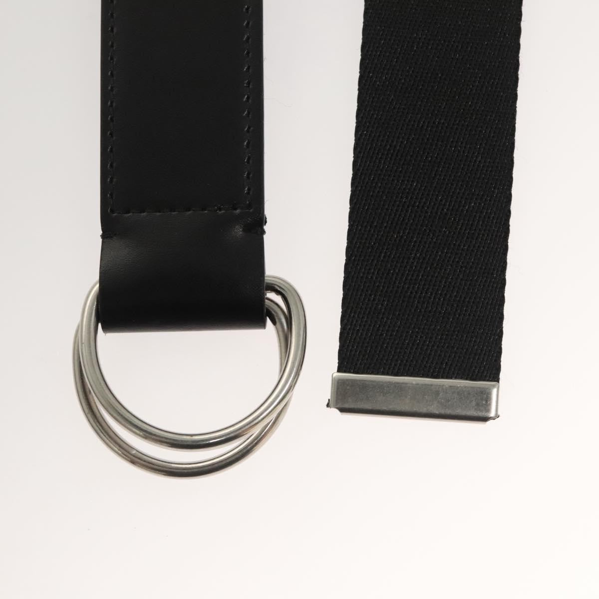 Celine Double Ring Belt Canvas, BLACK, CANVAS, Belts