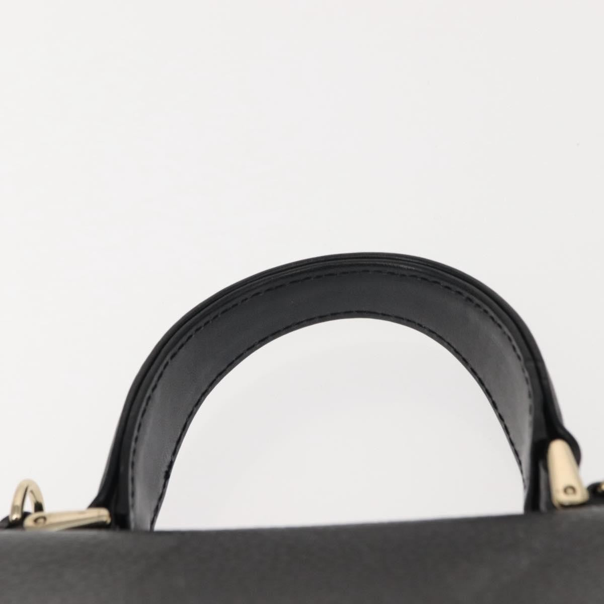 Burberry Vintage Handbag Leather, BLACK, LEATHER, Handbag